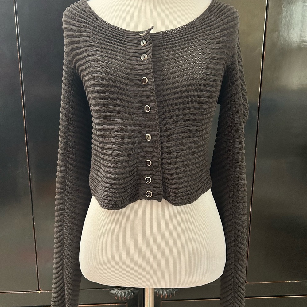 MaxMara Dark Brown Knit Cardigan (051)